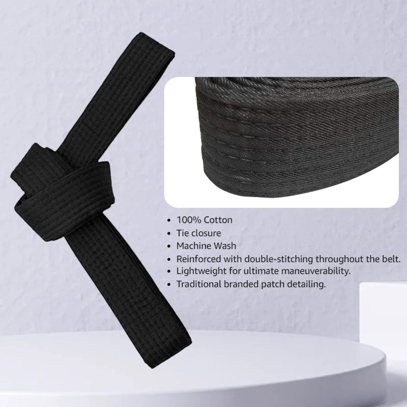 Hithop Hithop 8.6ft Long Soft Black Belt for Martial Arts Karate Taekwondo Judo  - Image 3