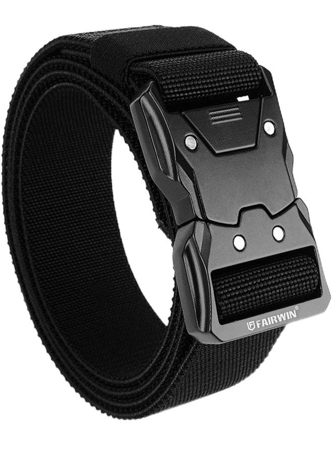 FAIRWIN Casual Golf Belts for Men 1.5" Stretch Nylon Canvas Quick Release Buckle Elastic Belt Work Hiking and Golf Accessories - Image 1