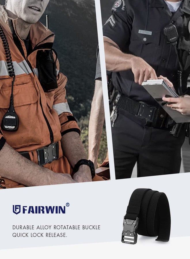 FAIRWIN Casual Golf Belts for Men 1.5" Stretch Nylon Canvas Quick Release Buckle Elastic Belt Work Hiking and Golf Accessories - Image 4