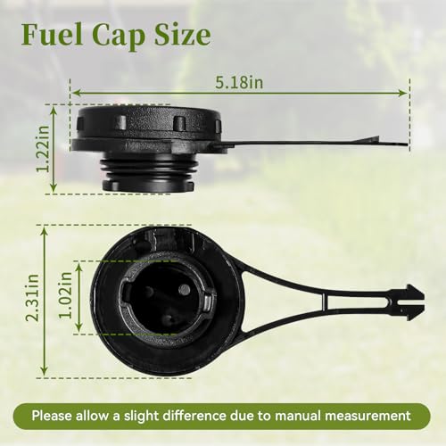 CLSR2U Gas Cap Fit for B&S Mower - Fuel Tank Cap Fit for B&S 625e, Troy Bilt 200 100 Mower with 550EX engine Engines, Gas Tank Caps Fit for Craftsman Hu sqvarna Toro Lawnmower, 799585 - Image 2