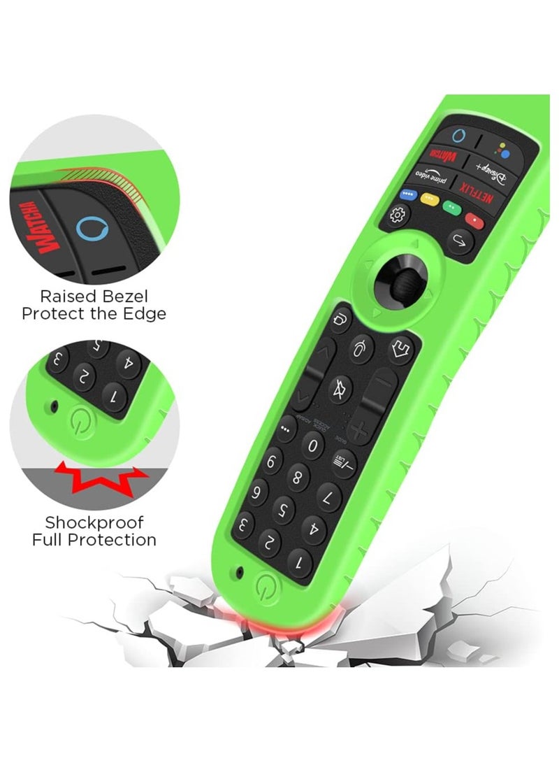 Silicone Case for LG AN-MR21GA / AN-MR21GC 2021 Remote Control 【Shockproof】 Anti-Slip Protective Cover for LG MR22GA MR22GN MR23GA MR24GN Magic Remote Case Sleeve Holder Protector Skin (Glow Green) - Image 4