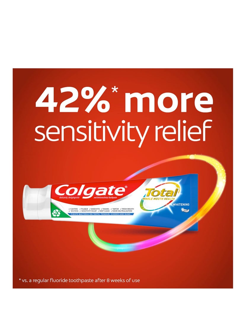 Colgate - Colgate Total Teeth Whitening Toothpaste, 10 Benefits Including Sensitivity Relief ,Whitening Mint, 4.8 oz ( Pack of 4 ) - Image 1