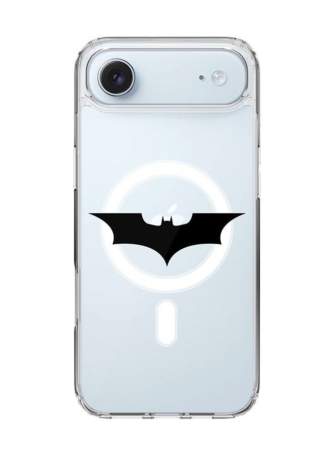 Stylizedd Classic Clear MagSafe Case for iPhone 17 Air , Hybrid Soft Case Flexible Edges Anti Drop TPU PC Gel Thin Transparent Cover [ Designed for iPhone 17 Air ] - Iconic Bat