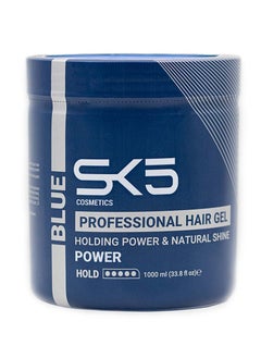 SK5 Blue Hair Gel For Strong Hold and Natural Shine 1000 ML  - Image 1