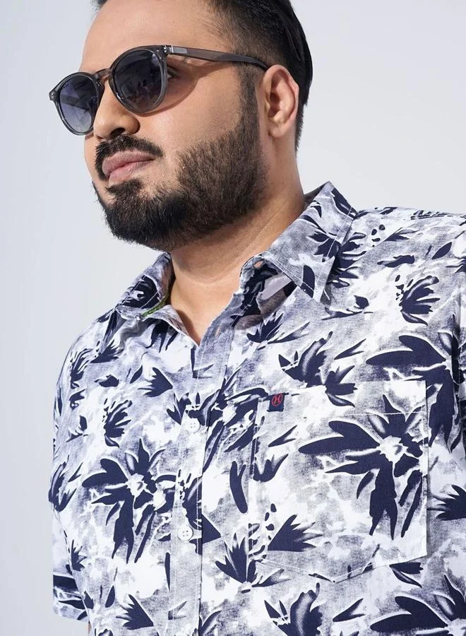 Take Two Plus Men White Regular Fit Printed Casual Shirt By HardSoda
