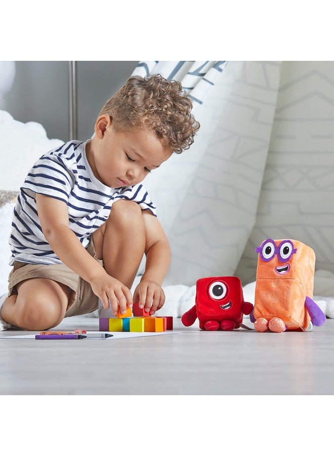 hand2mind hand2mind Numberblocks One & Two Playful Pals Plush, Numbers for Toddlers, Preschool Math Learning Toys, Stuffed Animal Plushies, Counting Blocks Stuffies, Kids Birthday Gifts, Easter Basket Stuffers - Image 2