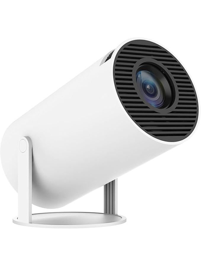 جهاز عرض بدقة 120 ANSI و720p مع فك تشفير 4G، واتصال WiFi 2.4G و5G، وعرض الشاشة، مناسب للمسرح المنزلي والمكتب، باللون الأبيض. - Image 1