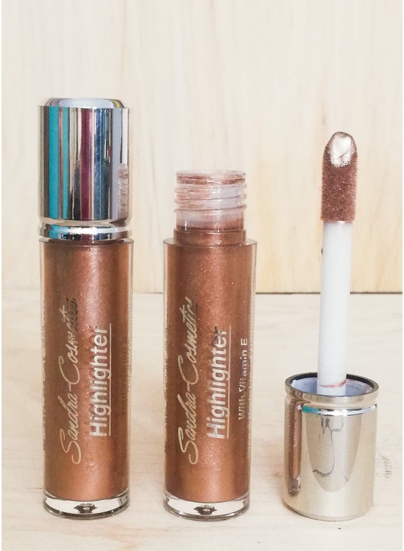 Highlighter With Vitamin E, Face & Body Liquid Highlighter For All Skin Types, Moisturizing Silky, Smooth Texture Not Sticky Color 05