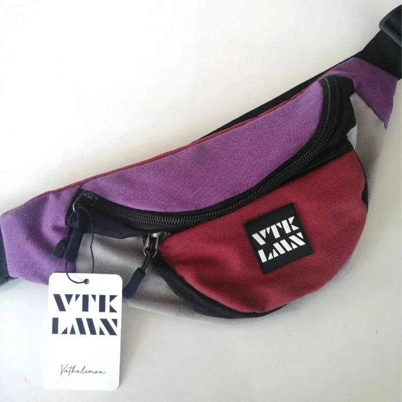 Vatkalimon Colored Claret Red Shoulder and Waist Bag