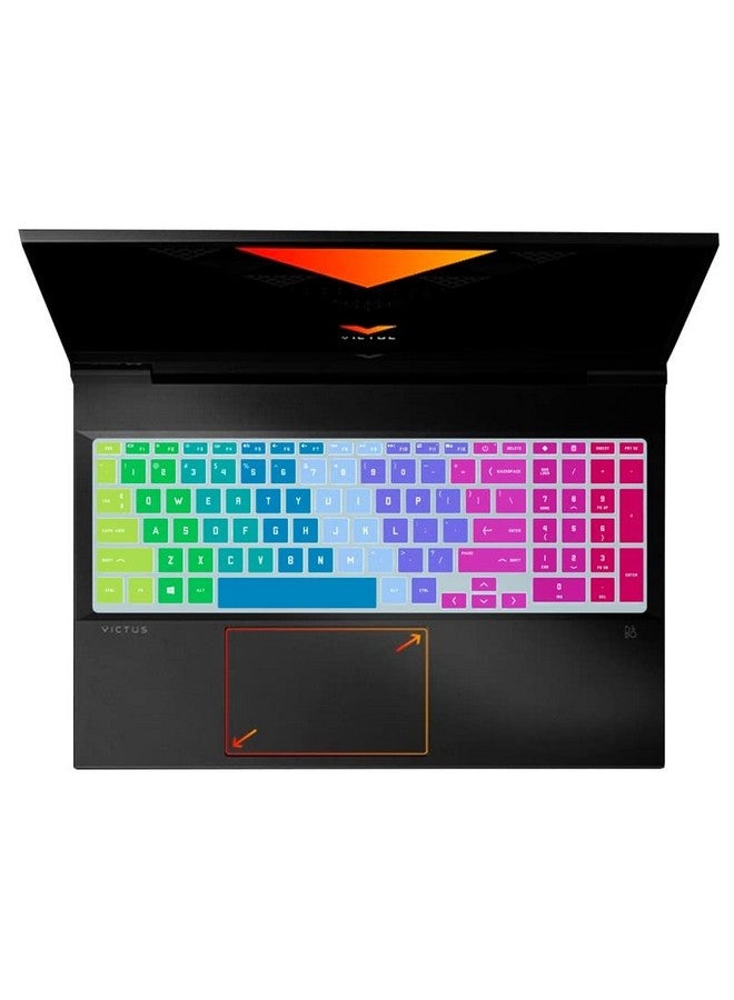 Raya غطاء حماية لوحة المفاتيح السيليكوني RAYA لجهاز HP Victus 15 [سلسلة 15-FA 15-FB] (15.6 بوصة) و HP Victus 16 (16.1 بوصة) لأجهزة الألعاب (أسود) - Image 1