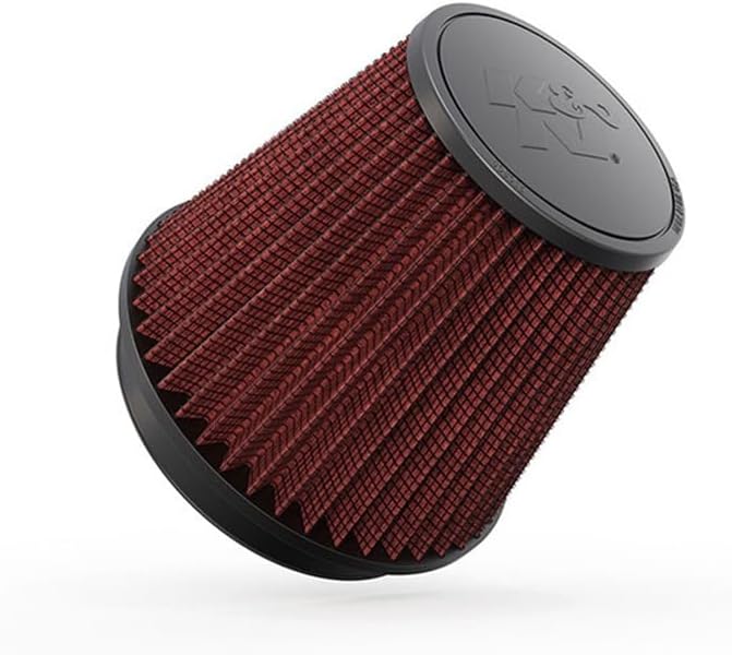 Kn High-Flow Original Lifetime Universal Clamp-On Air Filter: High Performance, Premium, Washable: Flange Diameter: 6 In, Filter Height: 6.5 In, Flange Length: 1 In, Shape: Round Tapered, RF-1042 - Image 1