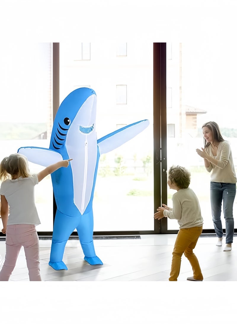 GGEROU Inflatable Shark Cosplay Costume Party Funny Cartoon Animal Blow up Suit for 150-190cm - Image 4