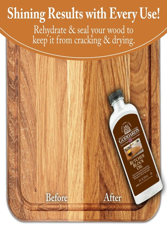Goddard's Butcher Block Oil - Food Grade Mineral Oil for Wood Cutting Board, Clean & Hydrate Wooden Kitchen Utensils, 8 ounces - Image 5