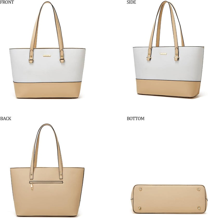 YTL Women Fashion Handbags Wallet Tote Bag Shoulder Bag Top Handle Satchel Purse Set 4pcs - Image 2