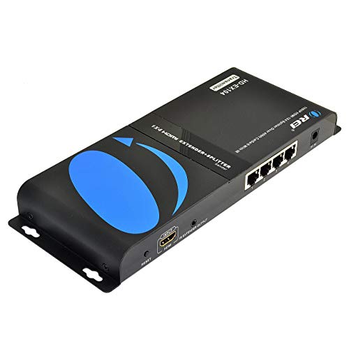 OREI 1x4 HDMI Extender Splitter Over Single Cable CAT6/7 1080P With IR Remote EDID Management - Up to 400 Ft - Loop Out - Low Latency Black - Image 4