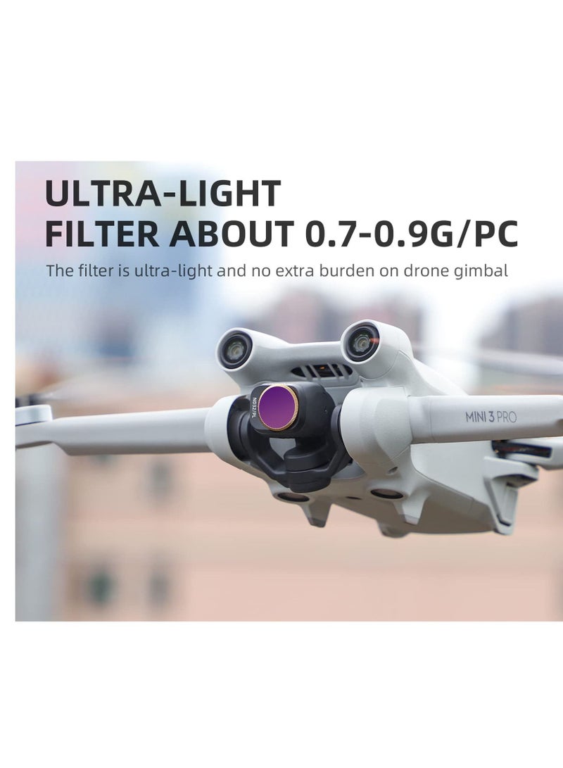 KASTWAVE Filter for DJI Mini 3 Pro UV Filter for Mini 3 Pro Filter Adjustable UltraLight Filter, Aviation Aluminum Frame Lens Filter Accessories (MCUV + CPL ND4 + ND8 + ND16 + ND32)  - Image 5