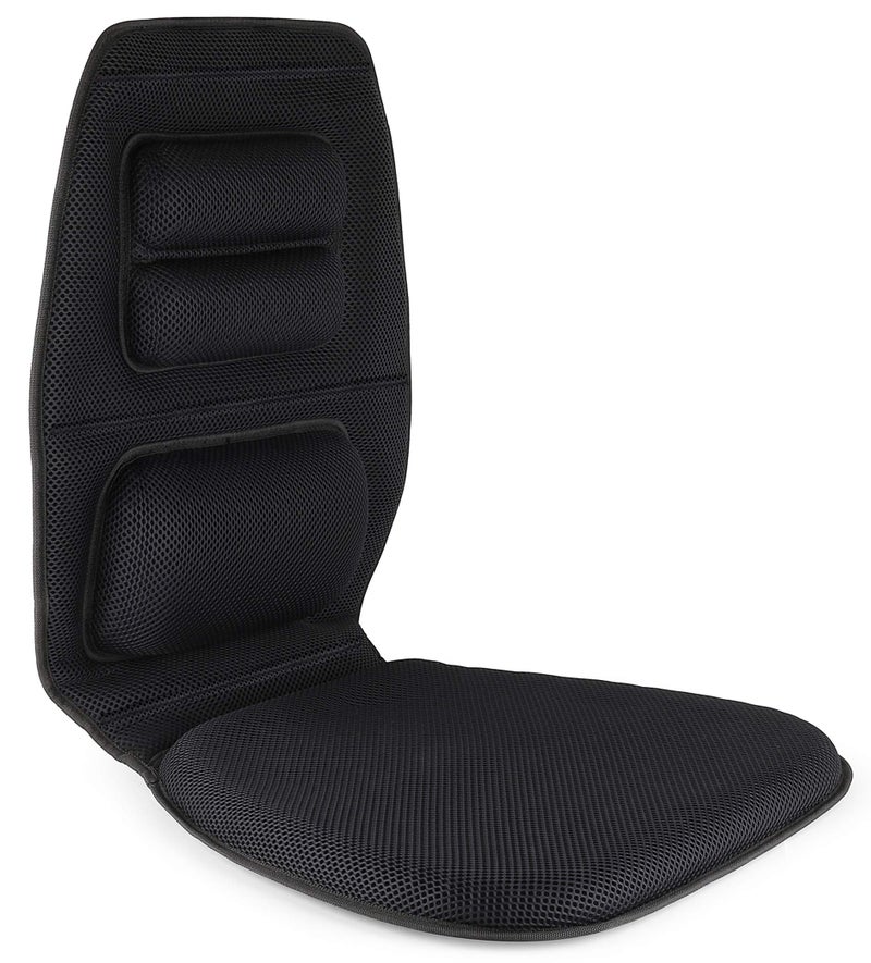 FOMI Premium Gel Cushion and Firm Back Support | Seat Cushion Pad and Upper Lower Thoracic and Lumbar Pillow for Car, Office Chair | Pressure Sore, Coccyx Pain Relief | Posture Aid (Grid Gel) - Image 2