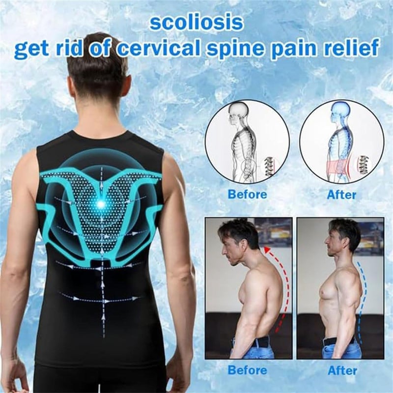 Men's Ionic Shaping Sleeveless Compression Vest for Body Enhancement - Image 5