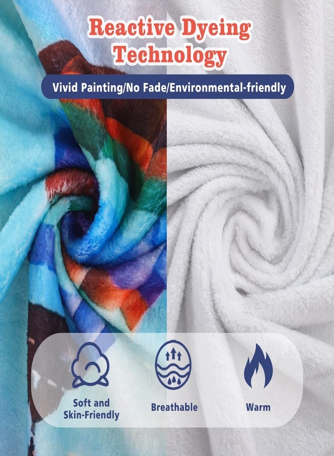 UBeesize Extra Soft Fleece Throw Blanket - Queen Size for Couch, Sofa or Bed, Cozy, Fluffy and All-Season, Decorative Blanket for Kids' Birthday Gifts, Silky and Warm, 60 x 80 Inches - Image 4