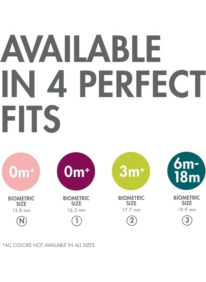 Boon JEWL Biometric Silicone Baby Pacifier - 0+ Months - Neutral - Comfortable Silicone Orthodontic Baby Pacifiers with Soothing Gem Shaped - 2 Count - Image 2