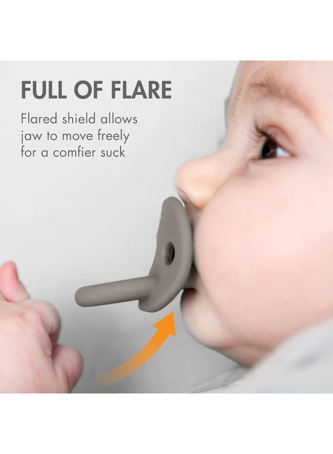 Boon JEWL Biometric Silicone Baby Pacifier - 0+ Months - Neutral - Comfortable Silicone Orthodontic Baby Pacifiers with Soothing Gem Shaped - 2 Count - Image 5