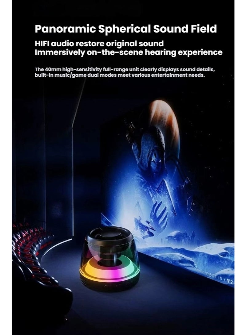 Beauenty Portable Mini Bluetooth Stereo Speaker with Magnet and LED RGB Lights, Small Magnetic Wireless Stereo Pairing Speaker, Gaming Home Audio Outdoor Sports Camping - Image 5