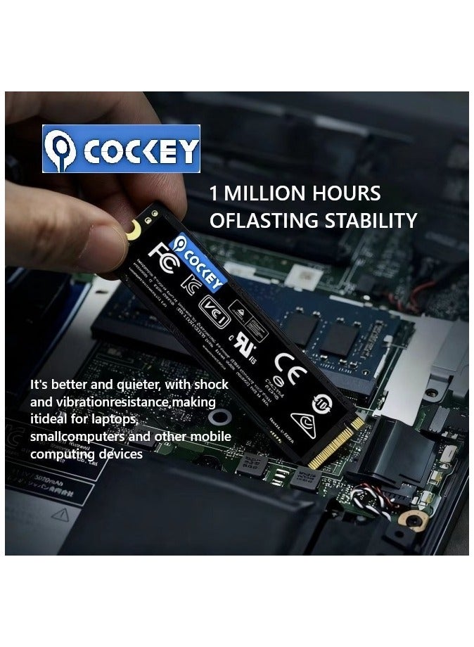 COCKEY 4TB 3500/s SSD PCIe NVMe Gen4 M.2, with built-in solid-state drive, compatible with desktop computers and laptops - Image 2