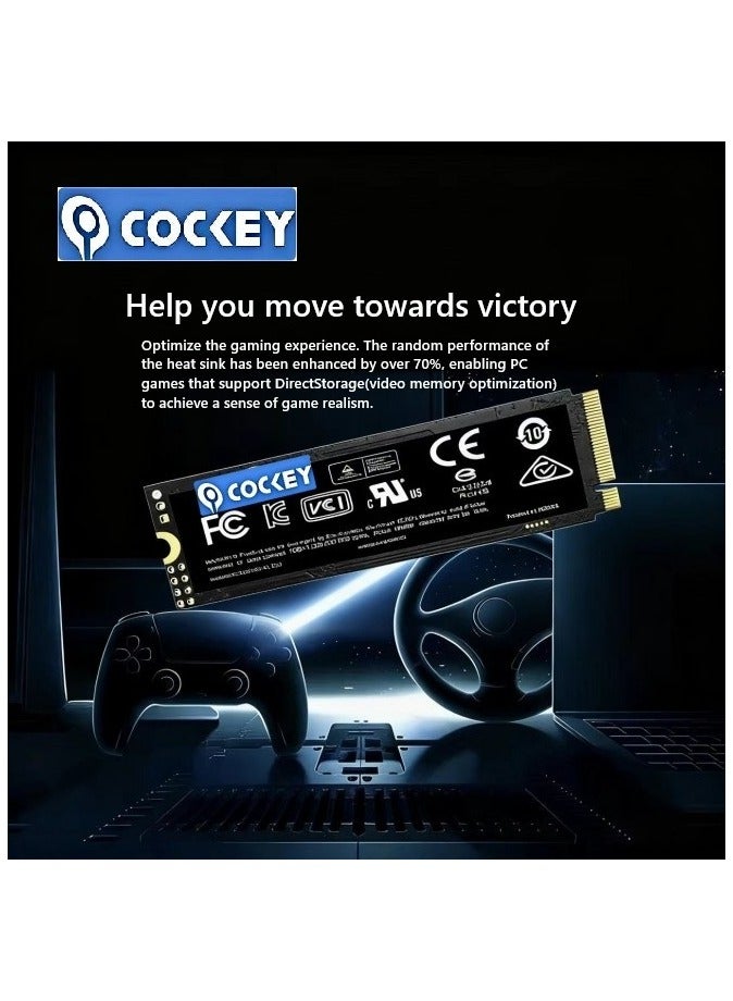 COCKEY 4TB 3500/s SSD PCIe NVMe Gen4 M.2, with built-in solid-state drive, compatible with desktop computers and laptops - Image 4