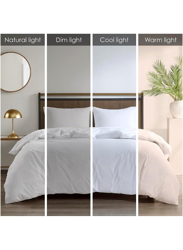 Sleep Philosophy Bed Guardian 3M Scotchgard Moisture Wicking Treatment Comforter Protector Duvet Cover with Zipper Flap - Waterproof, Full/Queen, White - Image 2