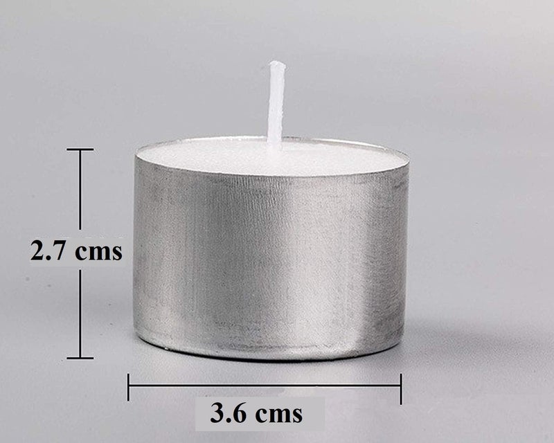 Ein Sof Tea Lights Candle Set of 100 - White Unscented 9 Hour Burn Time Tealights, Pure Paraffin Wax Jumbo Size Home Decor Candles (3.6cmx2.7cm) - Image 4