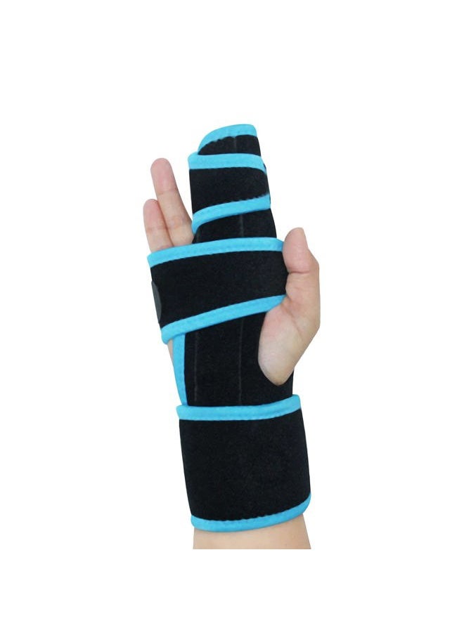 MioCloth Finger Splint Injured Finger Protector, Adjustable Two Finger Brace Hand And Wrist Support, Finger Straightening Immobilizer For Broken Fingers, Arthritis, Mallet Finger, Sprains, Finger Pain Relief  - Image 1