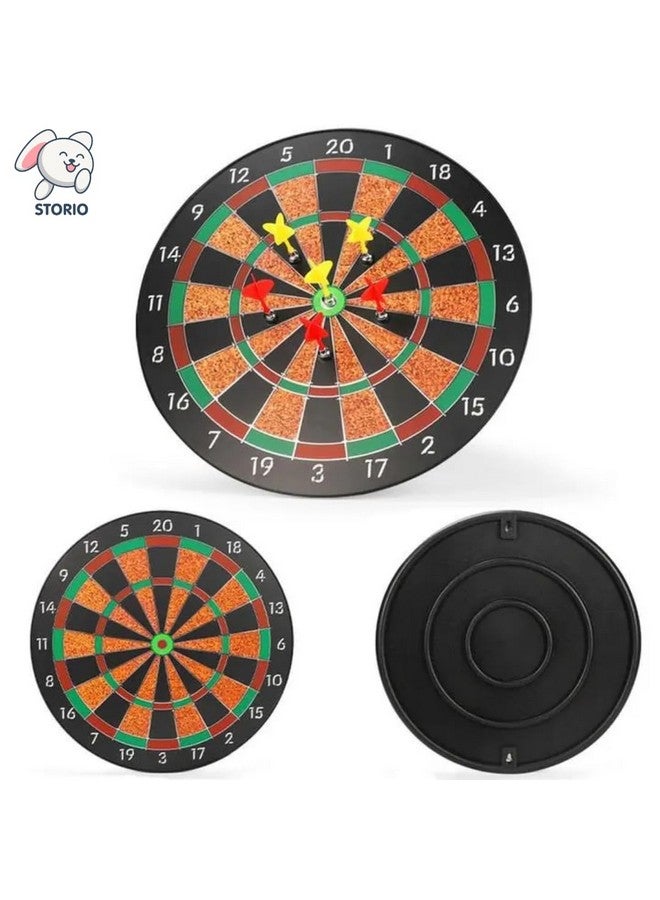 Storio Premium Magnetic Dart Board with 4 Darts - Fun Indoor and Outdoor Dart Game Set Toys for All Ages Kids, Boys and Girls - 15 Inch - Image 4