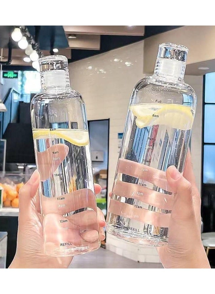 زجاجة مياه أكريليك مع علامات توقيت مبتكرة مانعة للتسرب - Image 2