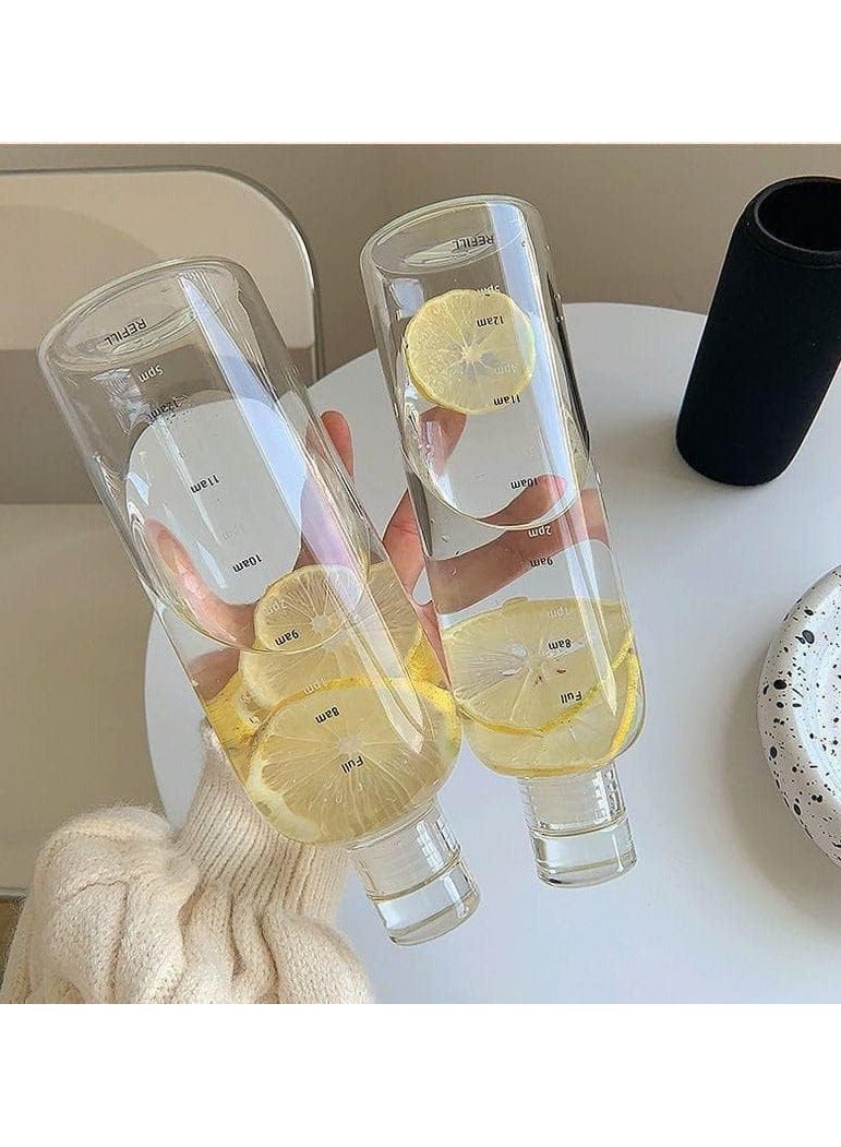 زجاجة مياه أكريليك مع علامات توقيت مبتكرة مانعة للتسرب - Image 4