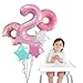 Dokuna Two Sweet Birthday Decorations Number 2 Balloons Dokuna 6 Pcs 40 Pink Donut Balloons for 2nd Birthday Decorations Two Sweet Party Balloons - Image 4