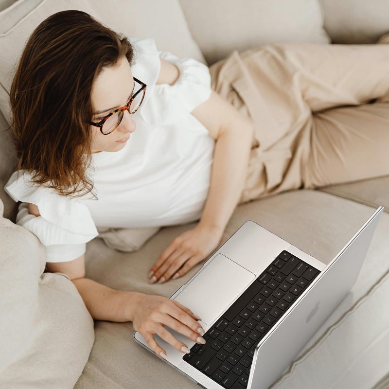 BlueSwan Anti-Cracking Hard Shell Case Compatible with MacBook Pro 14-inch M5 2026 2025-2021 Release M4 M3 M2 M1 Pro/Max Chip, Anti-Fingerprint Soft TPU Bumper, Frosted White - Image 4