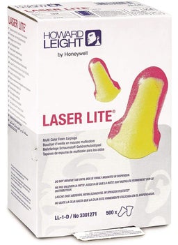 Howard Leight 50 Pairs Howard Leight LL-1 Laser Lite Uncorded Ear Plugs in Polybag NRR 32 - Individually packed in Pairs in sealed plastic bag 