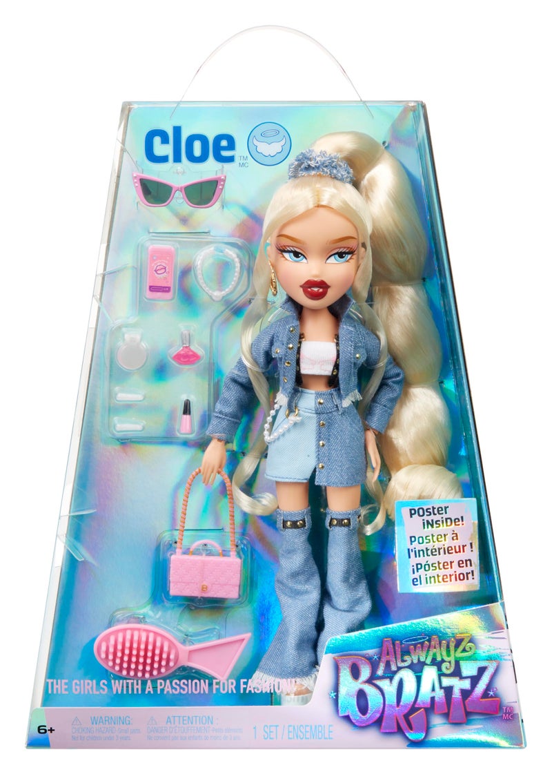 Bratz Alwayz Cloe Fashion Doll with 10 Accessories and Poster - Image 1