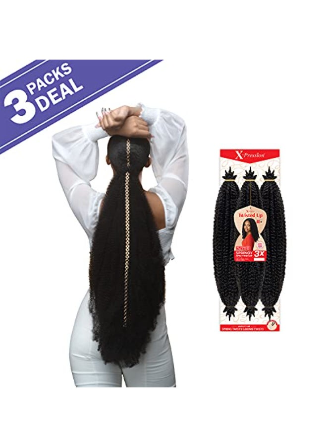 x-pression Outre Crochet Braids XPression Twisted Up 3X Springy Afro Twist 24 3pack 30 - Image 4