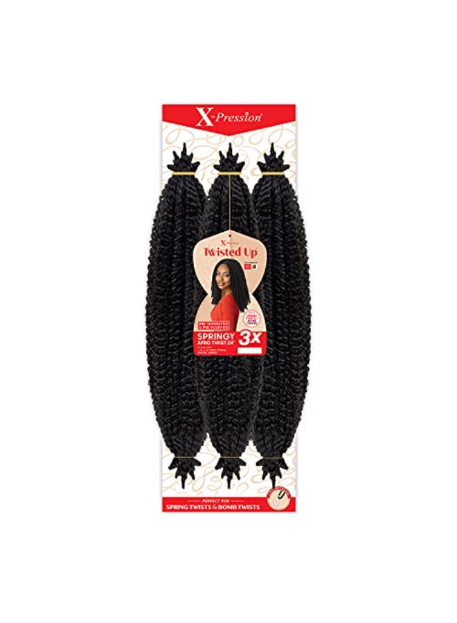 x-pression Outre Crochet Braids XPression Twisted Up 3X Springy Afro Twist 24 3pack 30 - Image 1