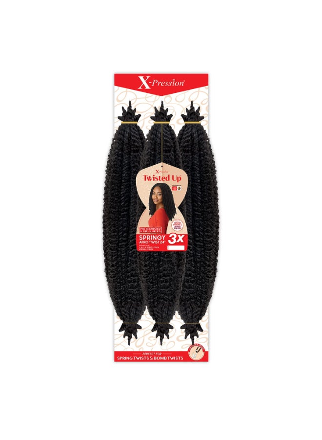 x-pression Outre Crochet Braids XPression Twisted Up 3X Springy Afro Twist 24 3pack 30 - Image 3