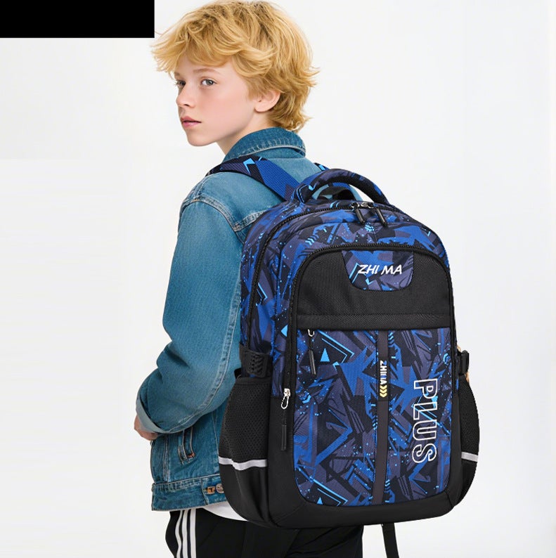 Sesame Baby Backpack for Primary School Students, Lightweight, Spine-Protecting, Ergonomic, Unisex, Grades 1-9 - Image 1