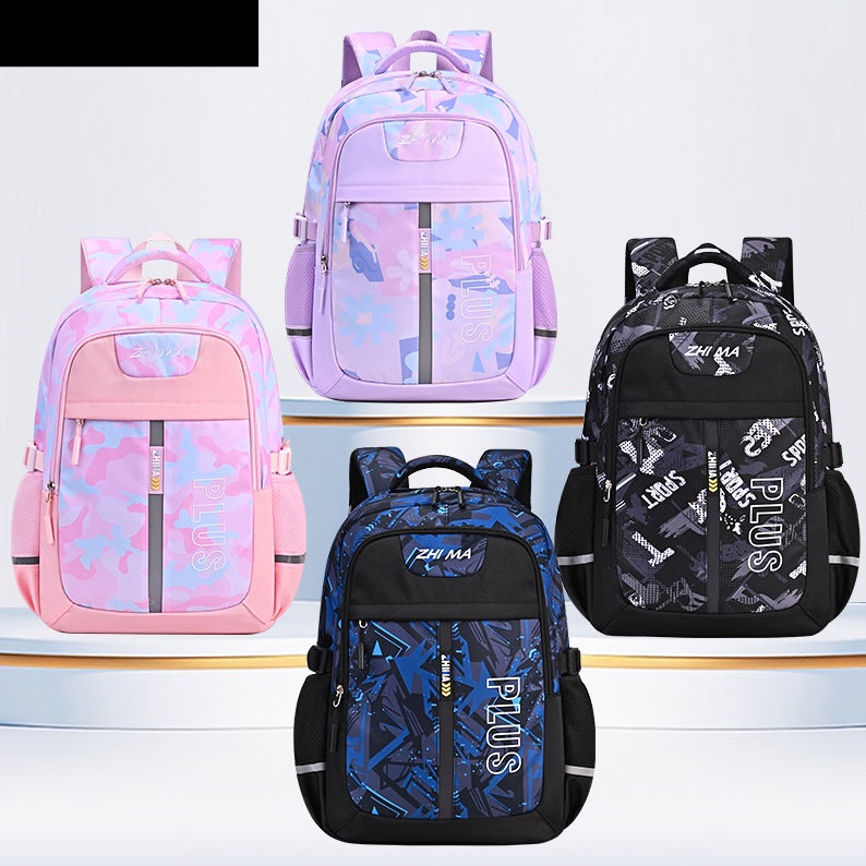 Sesame Baby Backpack for Primary School Students, Lightweight, Spine-Protecting, Ergonomic, Unisex, Grades 1-9 - Image 2