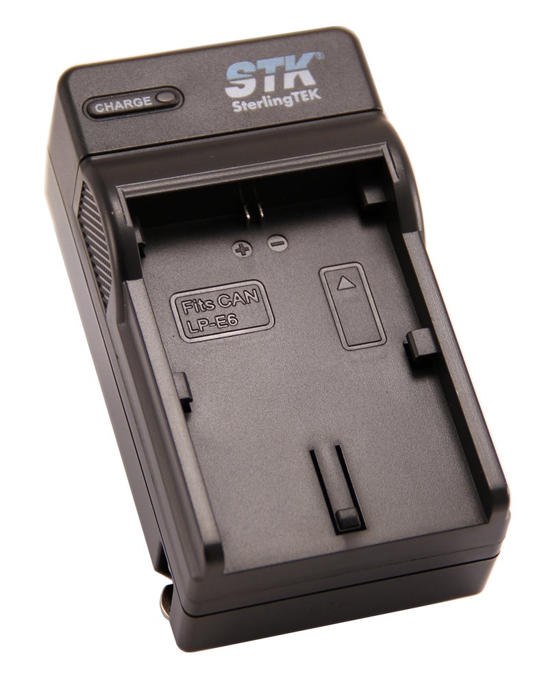 STK LP-E6 Charger for Canon LP-E6N Battery LPE6 Promaster LP-E6NH EOS R R5 R6 R7 5D Mark II III & IV 90D 70D 5Ds 6D 5Ds 80D 7D 60D 5Ds MKii MKii MKiii MKiv 5D4 LPE6N LPE6NH LP E6 E6N E6NH - Image 1
