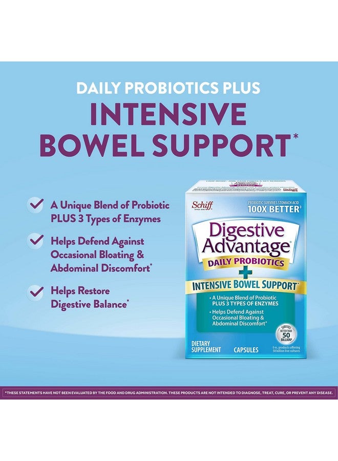 Digestive Advantage IBS Probiotics For Digestive Health & Intensive Bowel Support, Probiotics For Women & Men with Digestive Enzymes, Support for Occasional Bloating & Gut Health, 32ct Capsules - Image 2