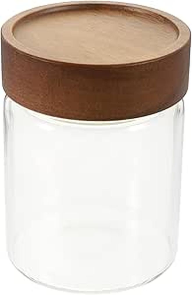 Airtight Glass Coffee Bean Canister 350ml Kitchen Storage Jar - Image 1