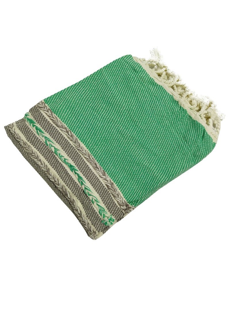 Handloom Cotton Bed Blanket Size 127 x 153 cm with an Elegant Design to Add a Touch of Luxury to Your Home. - Image 3