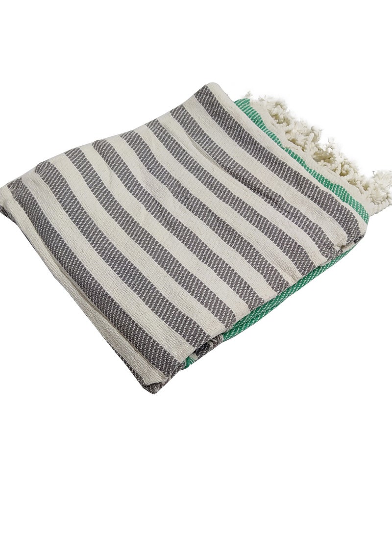 Handloom Cotton Bed Blanket Size 127 x 153 cm with an Elegant Design to Add a Touch of Luxury to Your Home. - Image 2