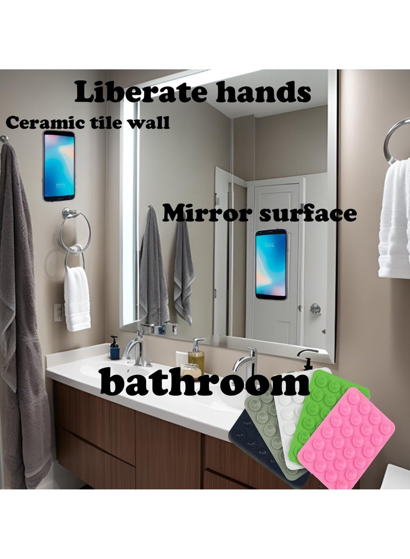 12 Pieces Silicone Suction Cup Phone Case Mount, Phone Accessories Hands-Free Strong Grip Holder for Selfies and Videos, Silicon Phone Stand Sticky for iPhone and Android - Image 5