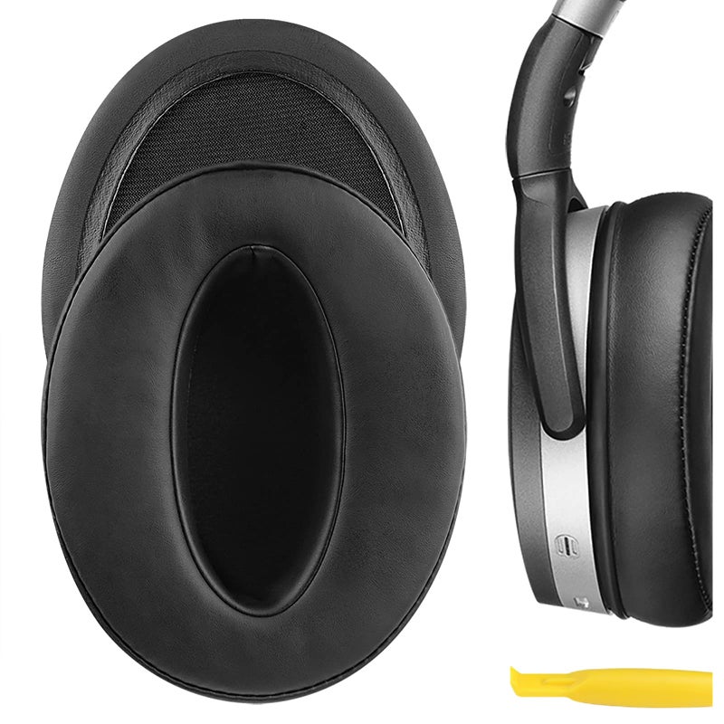 Geekria Geekria QuickFit Replacement Ear Pads for Sennheiser HD4.50BT, HD4.50BTNC, HD4.40BT, HD4.30G, HD4.20S, HD458BT, HD450, HD450BT, HD400S, HD350BT Headphones Ear Cushions, Headset Earpads (Black)  - Image 1